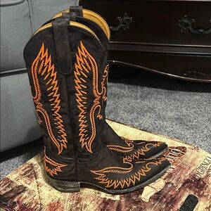 Old Gringo Boots with Orange Embroidery